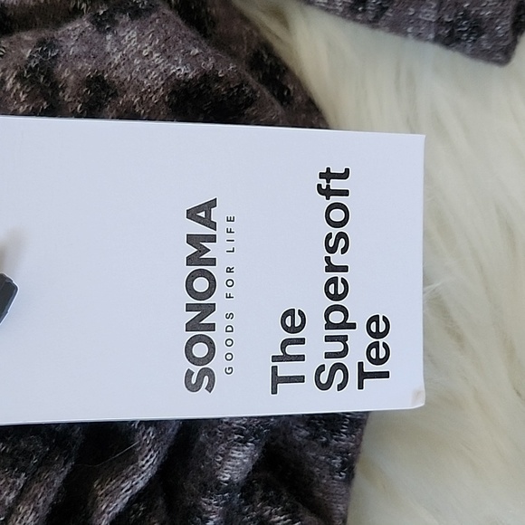 Sonoma The Super Soft Tee in leopard print NWT - Picture 7 of 8